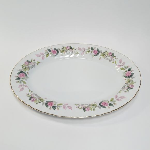 12" Oval Serving Plate Regency Rose #2345 by Creative Vintage Replacement China - Picture 1 of 9
